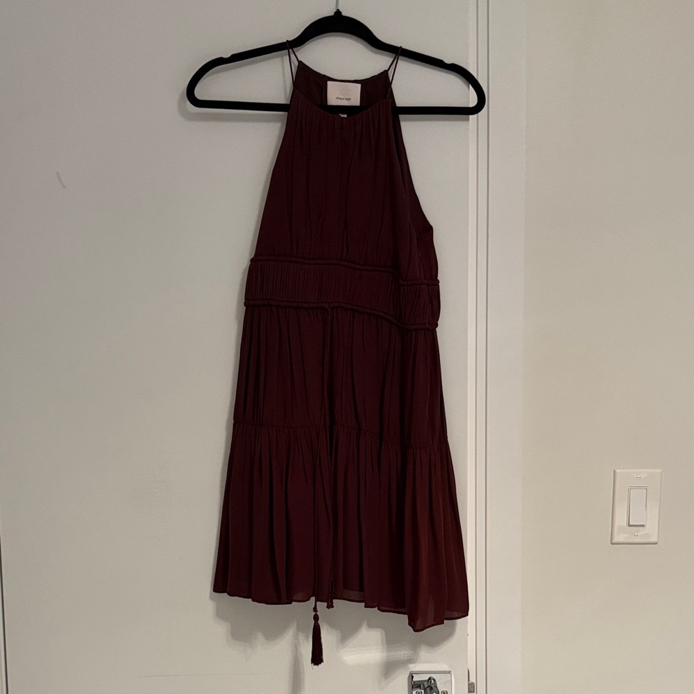 Cinq à Sept Burgundy Mini Dress